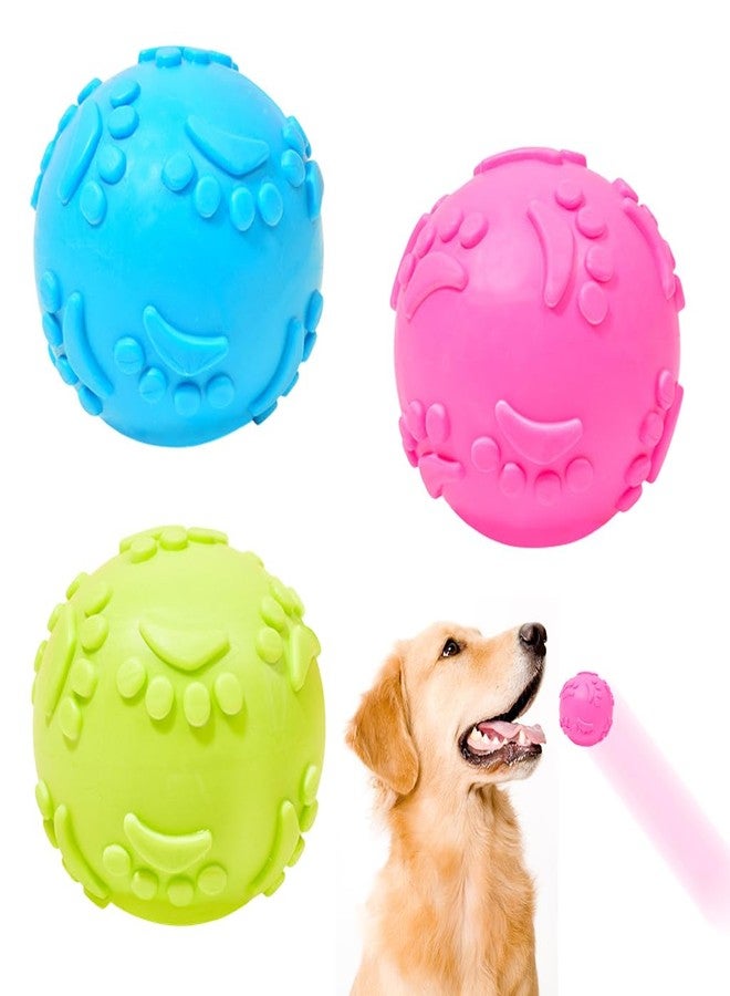 Qpets® Dog Ball Toys, 2.5 Inch Interactive Squeaky Fetch Game Balls with 3 Colors & Cute Paws Design, TPR Chew-Resistant Pet Safe Toys for Small Dogs Cats Throw and Catch (3 Pack) - Image 1